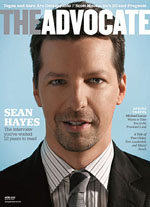 Sean Hayes on the cover of The Advocate