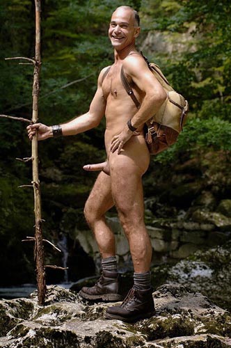 naked man hiker